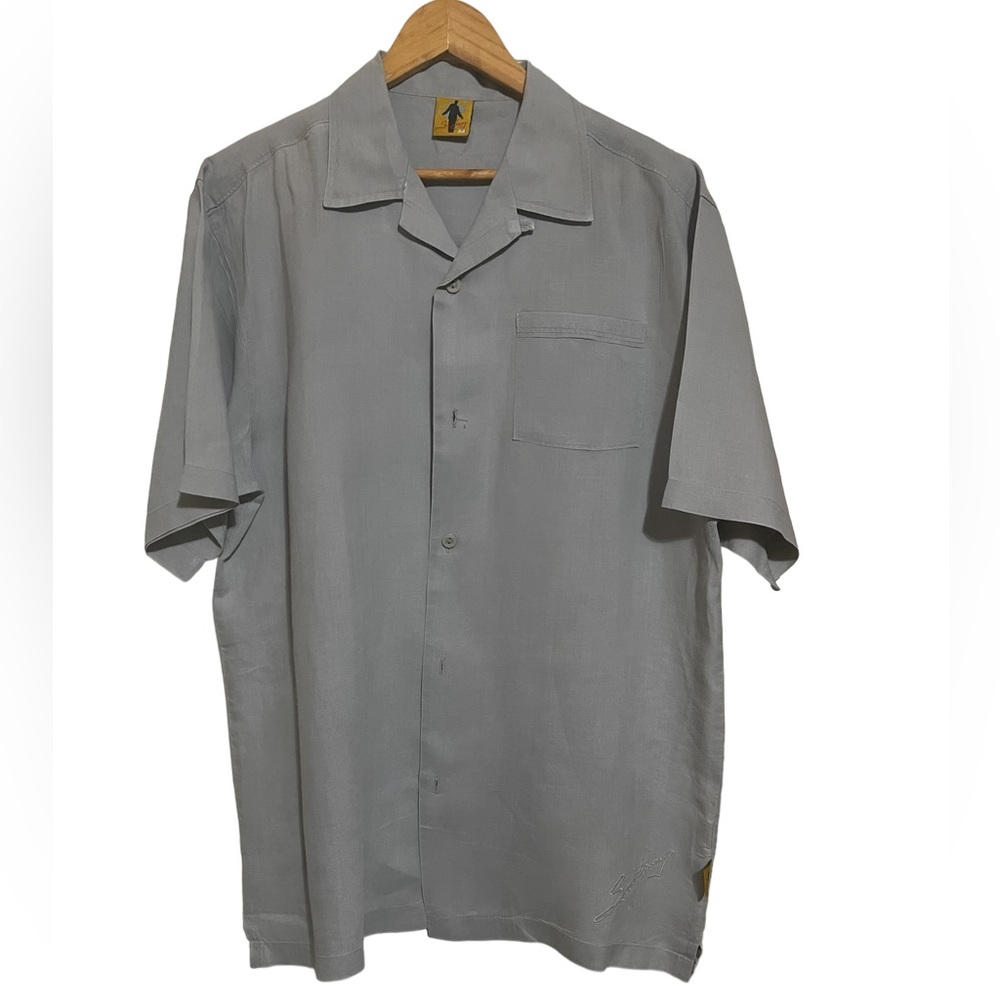 SWPAWY MEN'S DRESS BUTTON DOWN GRAY SHIRT